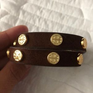 Tory burch brown wrap bracelet